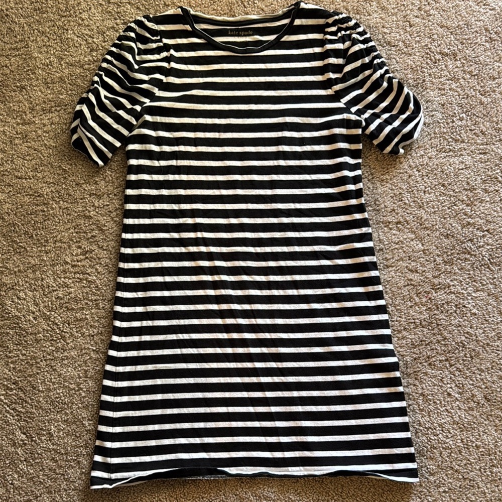 Kate Spade Black and White Striped Dress